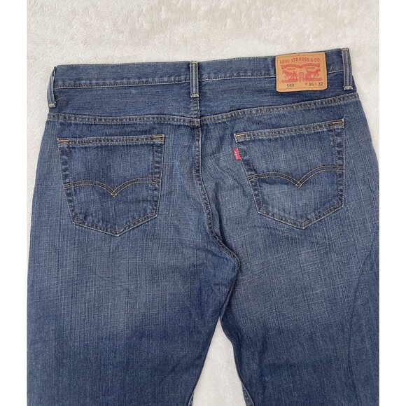 Levi's Jeans Men's 569 Loose Straight Fit Denim Size 36x32 Medium Wash - Picture 3 of 11